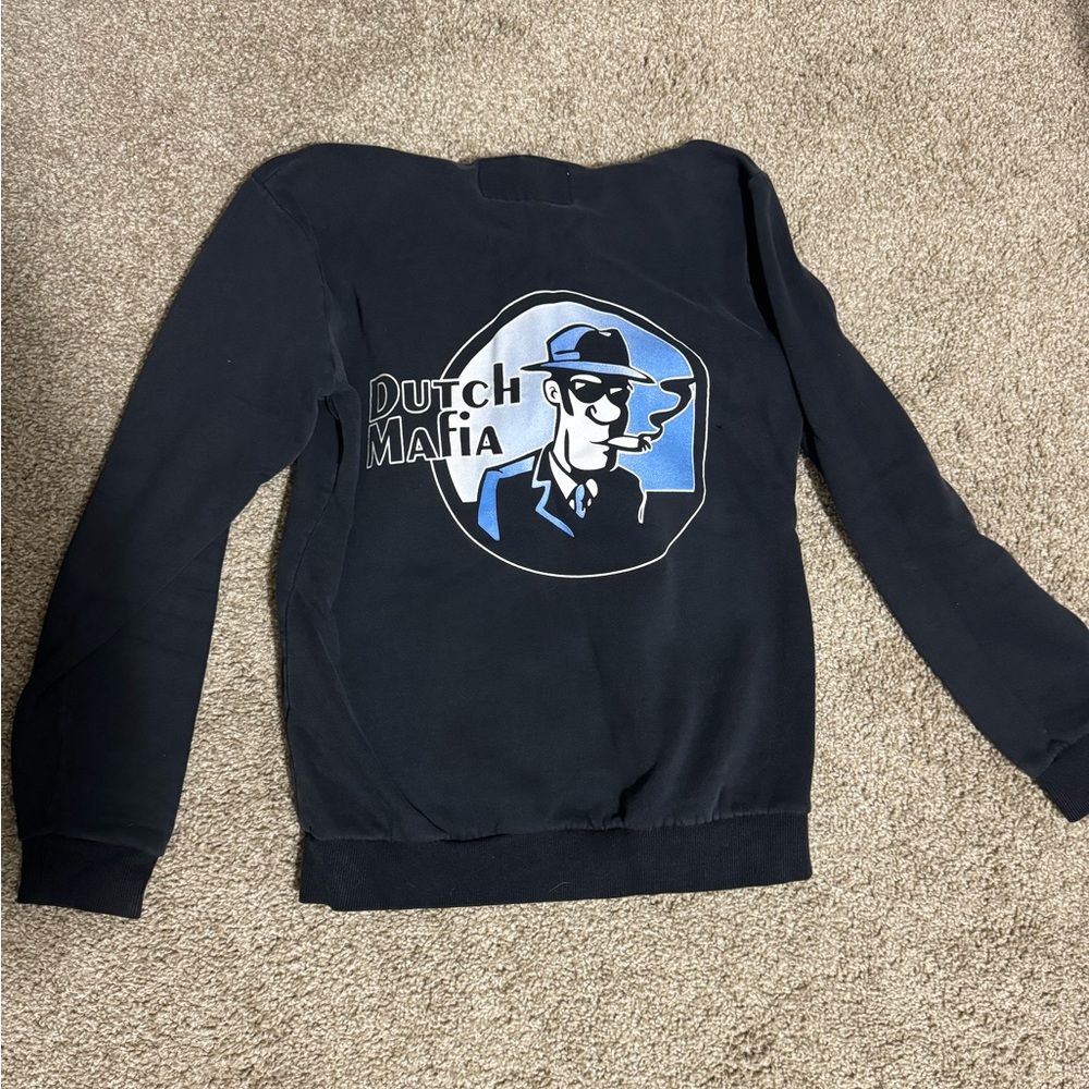Dutch Bros Dutch Mafia Black Zip-Up Hoodie - Picture 3 of 3
